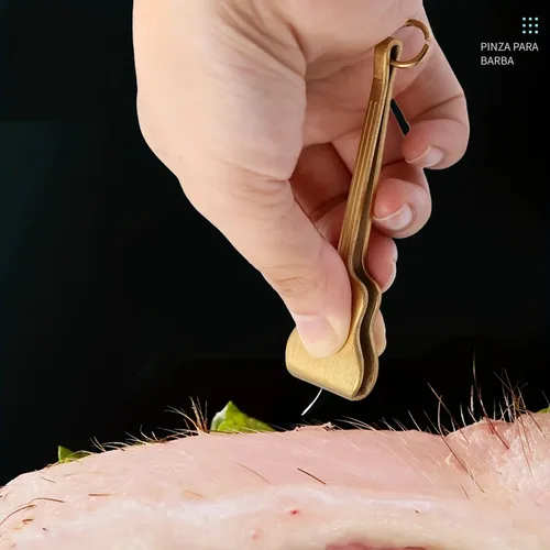 Pinzas Precisión Acero Inoxidable Dorado Para Cejas Y Barba