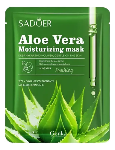 Mascarilla Facial Hidratante Aloe Vera Sadoer Tipo de piel Todo tipo de piel