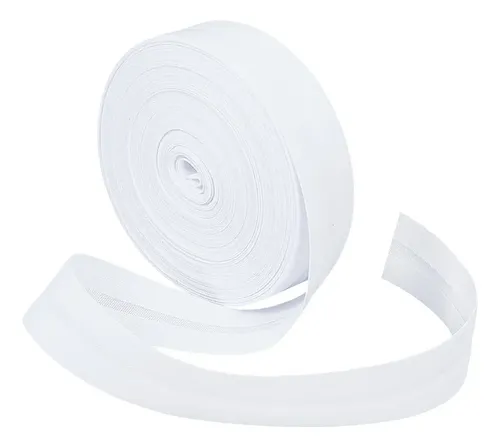 1 Bolsa De Cintas Plegables De Polialgodón De 10,94 Yardas ( Blanco