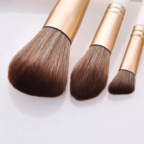 Juego De Brochas De Maquillaje R 13, Color Blanco Perla, Bro
