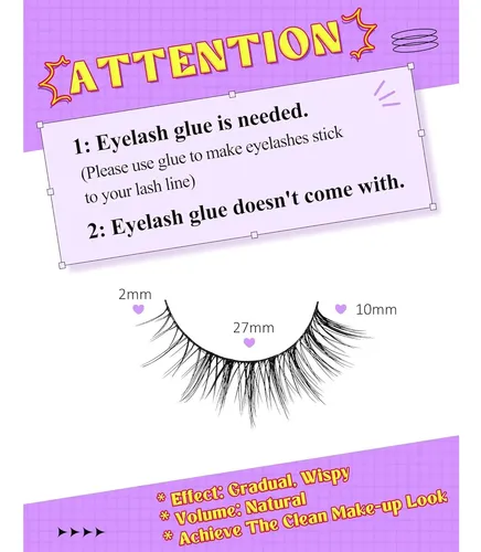 Pestañas Postizas Onlyall Hf50-short Lashes 7 Pares
