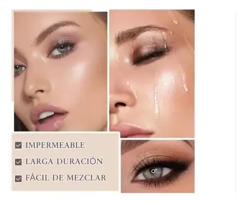 Sombra De Ojos 12 Tonos Satinados Maquillaje Larga Duración Color Tono 02