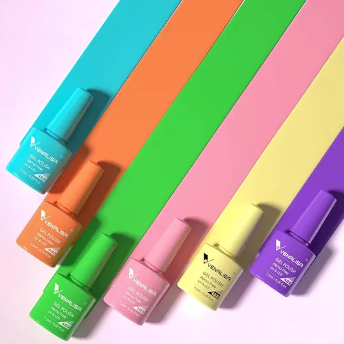 Conjunto De Esmalte En Gel Venalisa Vip4 60 Colores 7.5 Ml