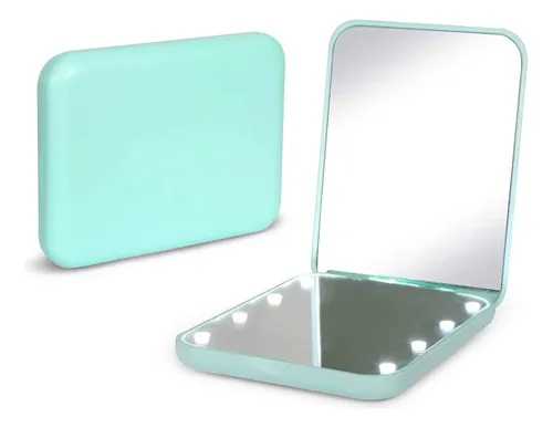 Espejo De Maquillaje Kintion Compact Con Luz Led 1x/3x Magni