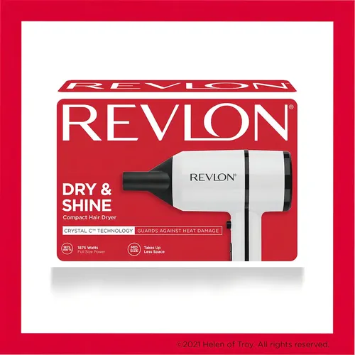 Revlon 1875w Tecnología Crystal C,secador De Pelo Compacta