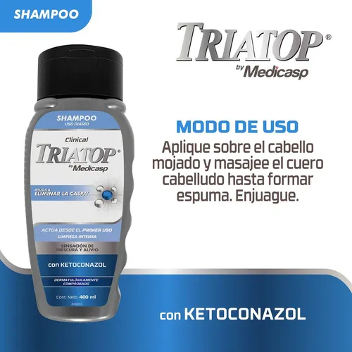 Triatop Clinical Elimina La Caspa Frescura Y Alivio 400ml
