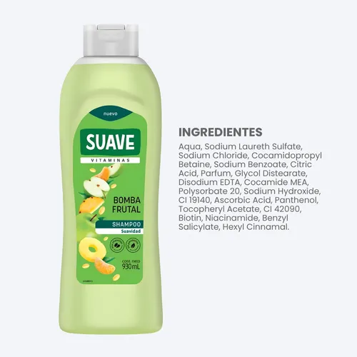 Shampoo Suave Bomba Frutal Suavidad 930ml Mix Vitaminas