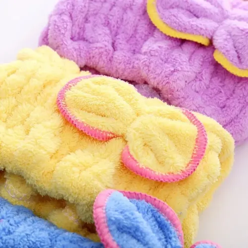 . Toalla De Baño Con 5 Cabezales Para Cabello Seco, Ligera .