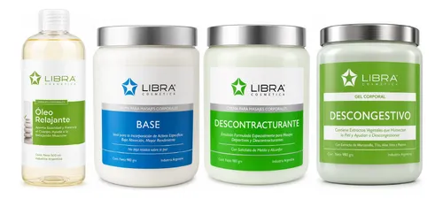 Kit Cremas Masaje Corporal Profesional 980g Libra Cosmetica