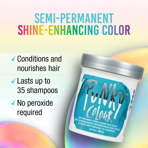 Tinte Para Cabello Punky Turquesa 100ml Vegano Sin Ppd