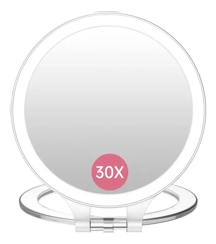 Espejo De Aumento Fascinate 30x 1x Doble Faz Recargable