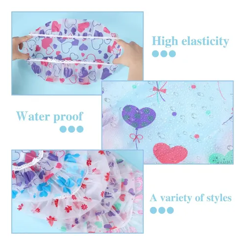 Gorro De Baño Elástico Impermeable Reutilizable De 12 Piezas 12 Types