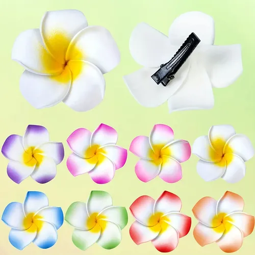 Set De 24 Broches Con Flores Hawaianas, Pinzas Para El Pelo