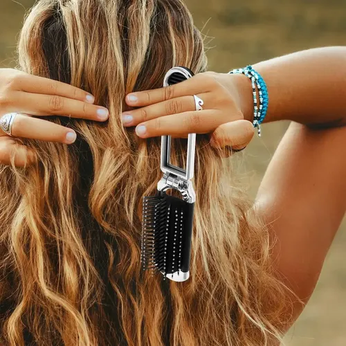 2 Mini Cepillo De Cabello Plegable For Llevar En El Bolso