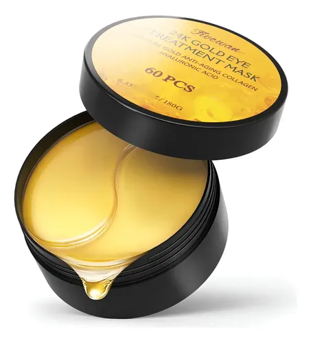 Parches para Ojos de Oro 24K y Colágeno, Pack con 60 Unidades, para Todo Tipo de Piel