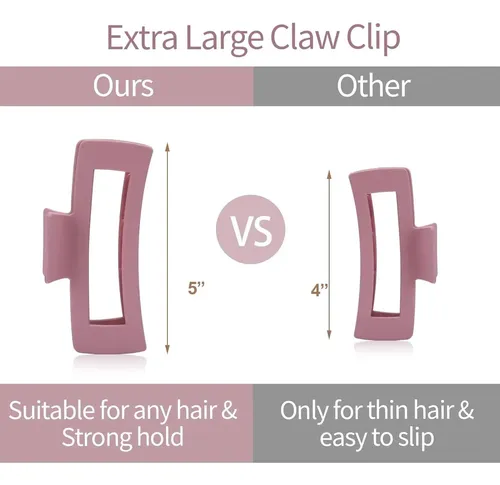 6 Clips De Garra Extra Grande Glaudmeiss Para Cabello Grueso