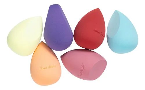 Kit De Esponjita Maquillaje Egg Paris Night Con Frasco X6 U