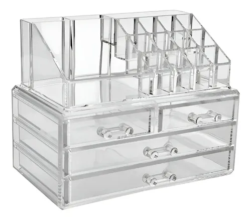Organizador Cosmético Acrílico Transparente Maquillaje Cajón