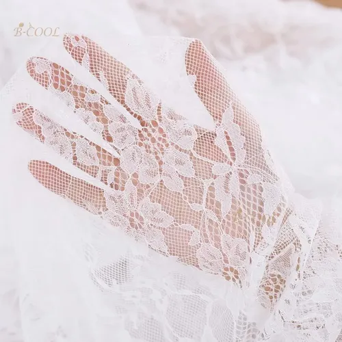 Tela De Encaje Para Pestañas, Floral Negro Y Blanco