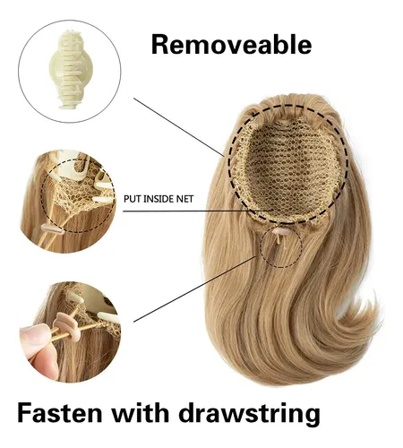 Extensión De Cola De Caballo Para Cabello Sintético Marrón O