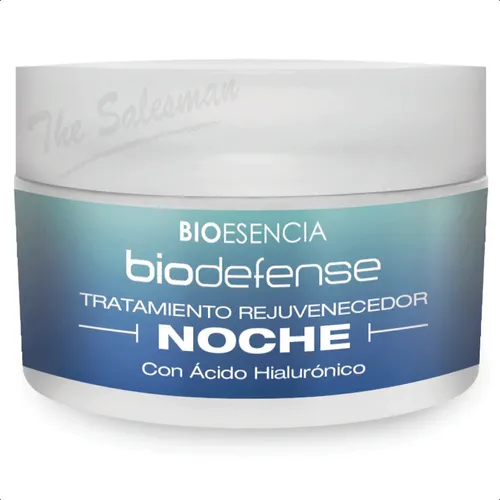 Crema Facial Biodefense Noche Con Ác. Hialurónico Y Jojoba