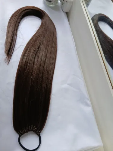 Extensión Ponytail Coleta Kanekalon Castaño 80cm