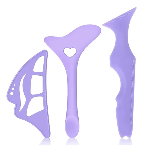 Set De Plantillas De Delineado Y Maquillaje Silicona Purple