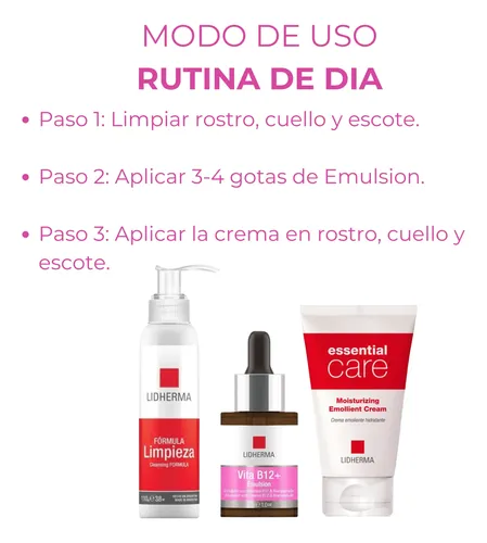 Rutina Skincare Dia Noche Piel Seca Antiage Retinol Lidherma