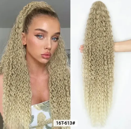 Extensiones De Cabello Humanizado Taurina Estilo Extensiones, Rubio Ceniza Rulos 16t613 De 70cm – 1 Mecha Por Paquete
