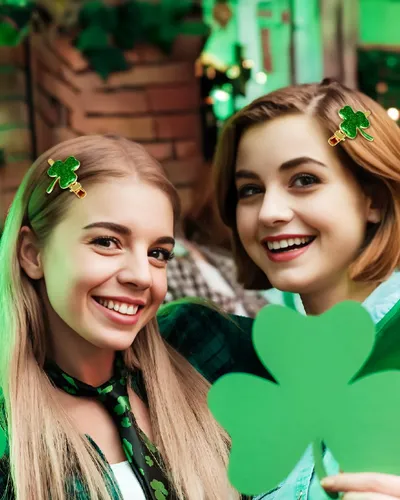 Pinzas Pelo 4 Pcs Trébol Brillante Verde Día San Patricio Ac