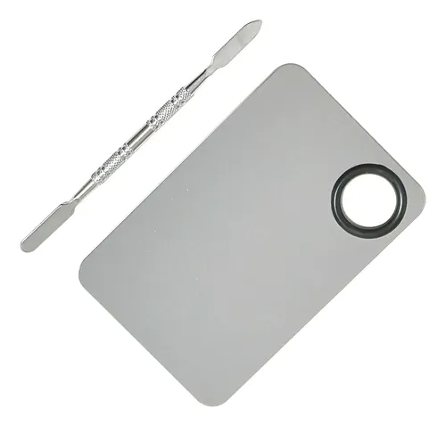 Set De Espátulas De Maquillaje: Paleta Y Herramienta De Acer