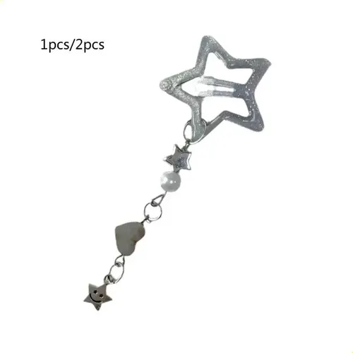 Pinza Para El Pelo Harajuku Y2k Con Forma De Pentagrama