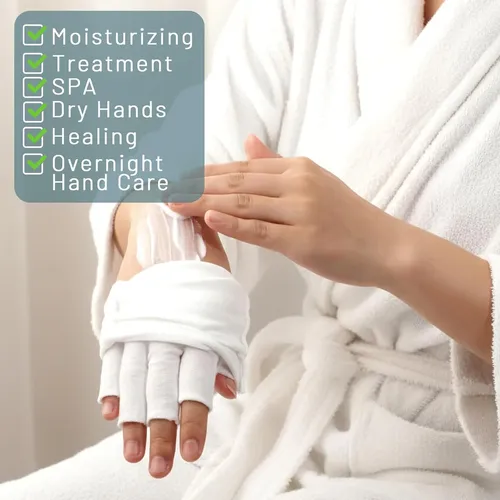 Guantes Sin Dedos Blancos De Algodón Para Manos Secas