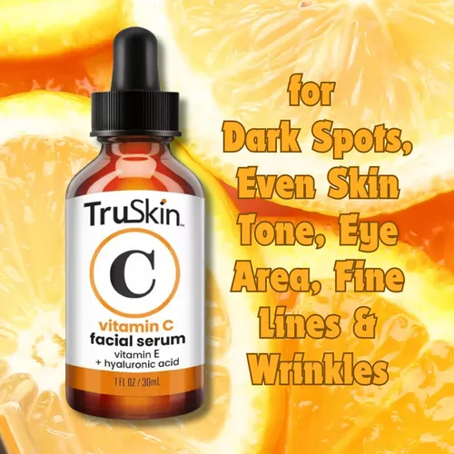 Sérum de Vitamina C Truskin Naturals para el Rostro con Ácido Hialurónico, 30 mL