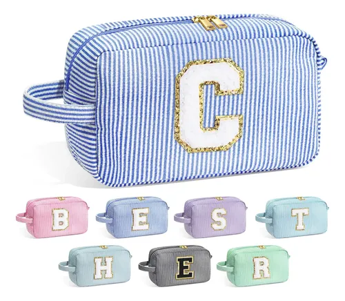 Bolsa De Maquillaje Yoolife Monogram Initial, Bolsa De Cosmé
