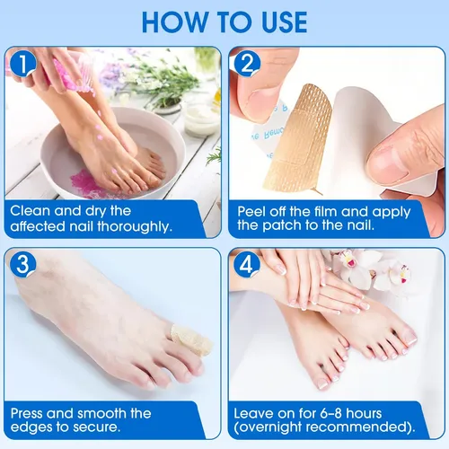 Nail Care Patches, 60 Pcs Nail Sticks, Overnight Nail