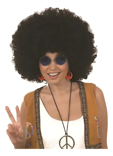 Peluca Super Afro Negro Cotillon Carioca Disfraz