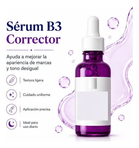Kit Skincare Facial Sérum B3 Hidratante Crema Ojos 3 Piezas