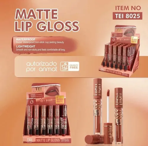 Labial Líquido Matte Sky High Larga Duración Tei Cosmetica