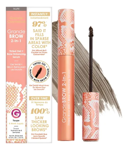 Gel Tinte Para Cejas 2-en-1 Grande Cosmetics Taupe 3.5ml