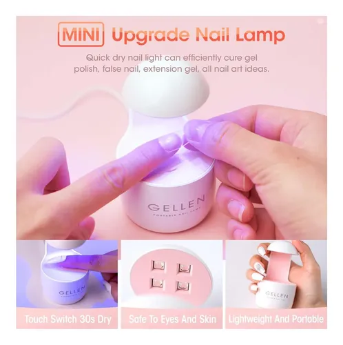 Kit Uñas Gel 240 Pcs Tips Coffin Uv Gel Pegamento