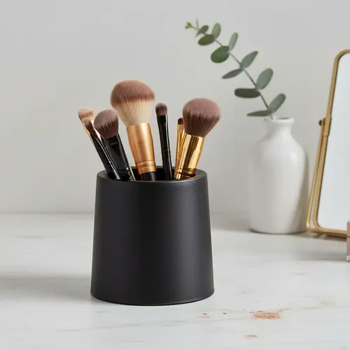 Buply Organizador Redondo De Maquillaje, Lapices Y Multiuso Negro