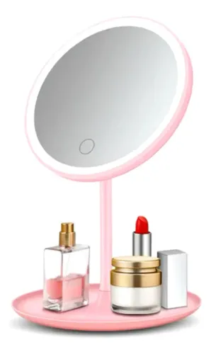 Espejo Maquillaje Makeup Luz Led Circulo Touch Tactil Usb