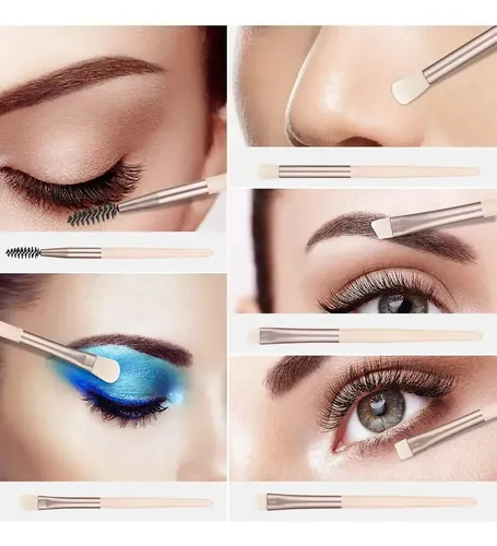 Set Maquillaje Brochas Pinceles Pack X 8 Unidades En Estuche