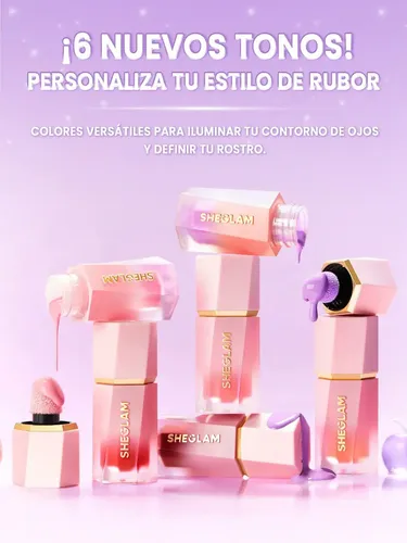 Sheglam Color Bloom Rubor Liquid Gel Cream Pigmentation Tono Del Maquillaje Lilac Dream