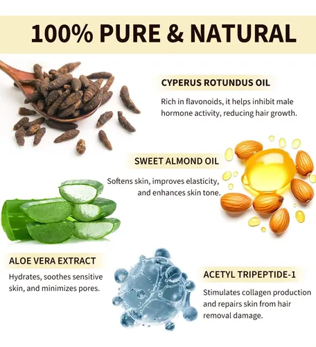 Aceite Natural De Ciprés Para Reducir El Vello Facial Y Corp