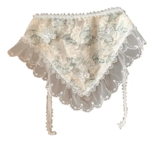 Pañuelos De Encaje Con Forma De Mariposa Para La Cabeza,