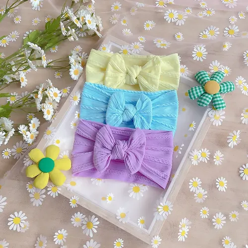Diadema Para Bebé, Lazo, Nailon, Accesorios Para Niños