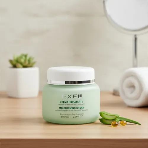 Crema Hidratante Antiage Exel Áloe Vera Y Vitamina E 80 Ml
