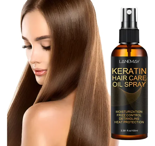 Spray Aceite Keratina Lanemay – Pelo Seco, Brillo, Sin Frizz